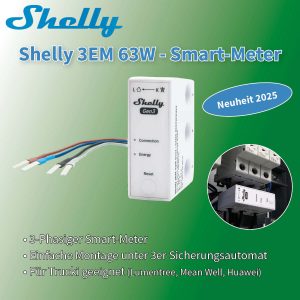 Shelly 3EM-63W Gen3 Smart-Meter
